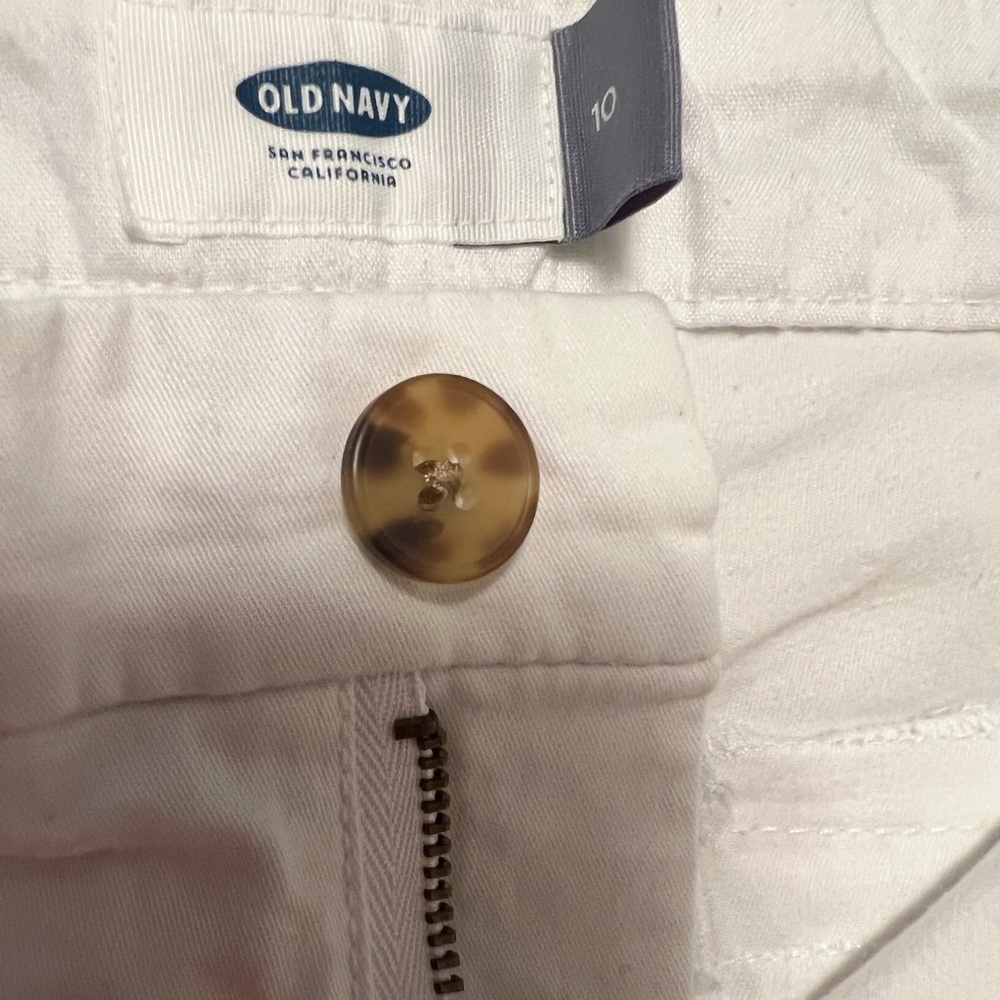 White cotton shorts from Old Navy.
